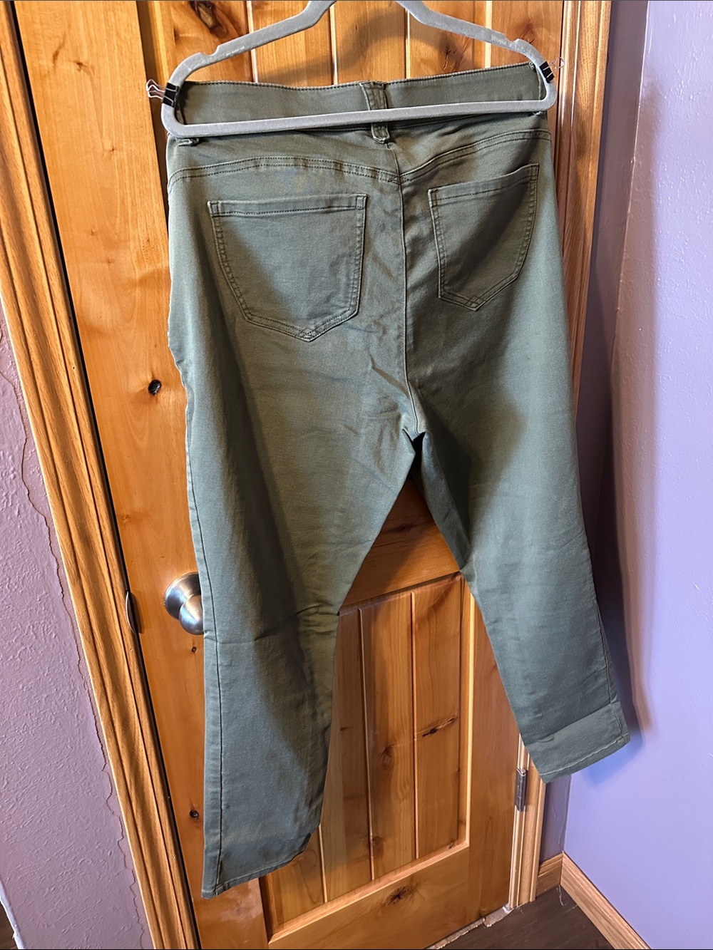 Democracy AbSolution Herb Green Ankle Crop Stretch Jeans - Picture 4 of 5